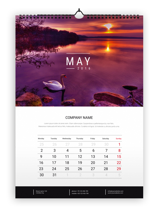 Calendari da parete  Stile1